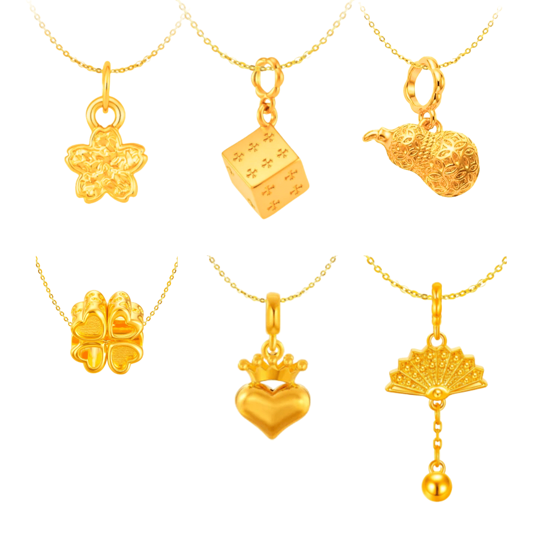 [MoneyMax Exclusive] 916/999 Gold Pendant Bundle | Free 925 Chain + Bracelet (For TikTok) (Copy)