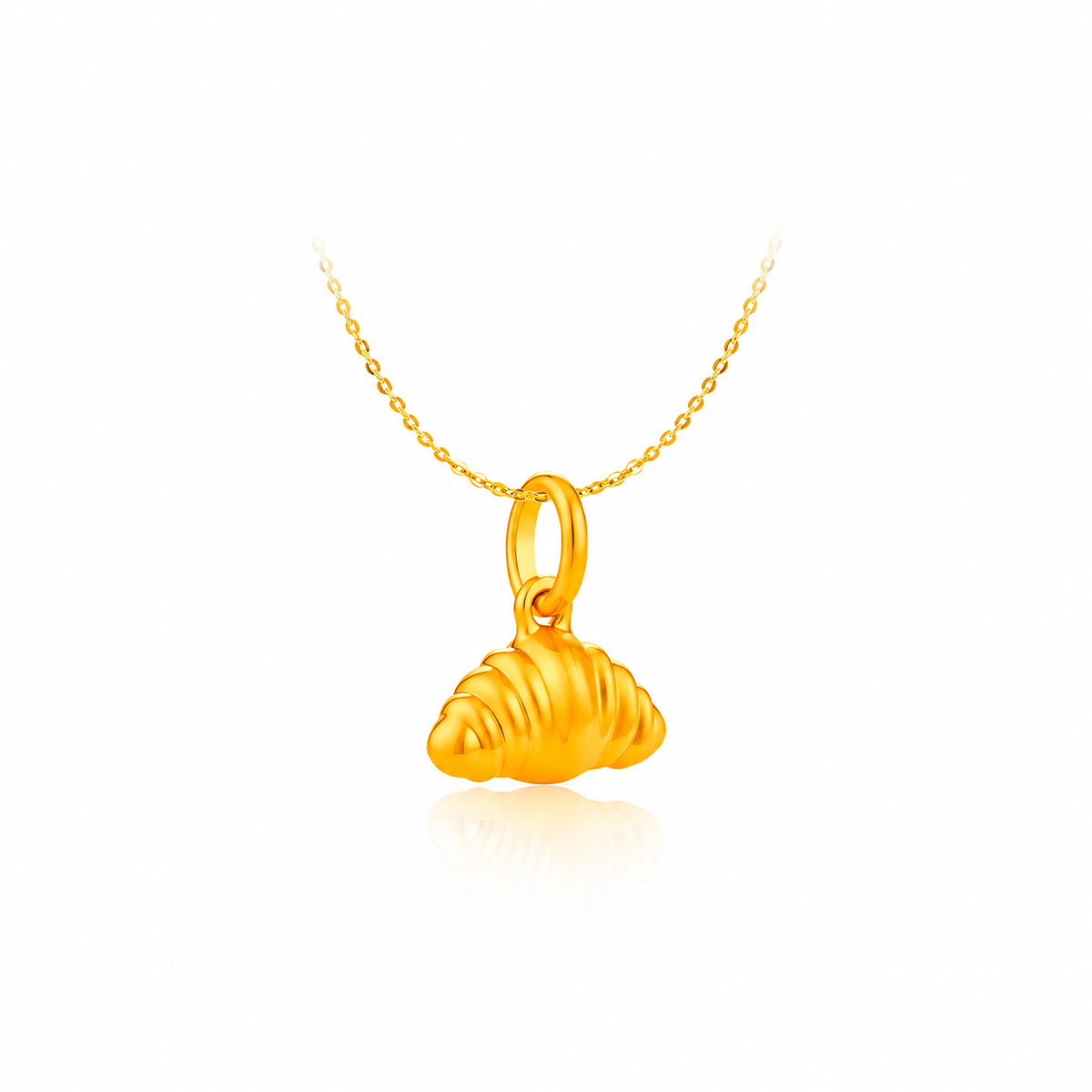 916 Gold Croissant Pendant NP4459 detail view 1
