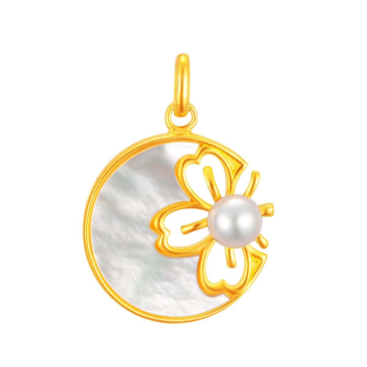 Sakura Freshwater Pearl with Mother-of-Pearl Pendant