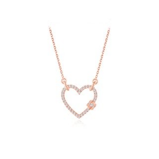 14K Rose Gold Radiant Romance Diamond Necklace - MoneyMax Jewellery