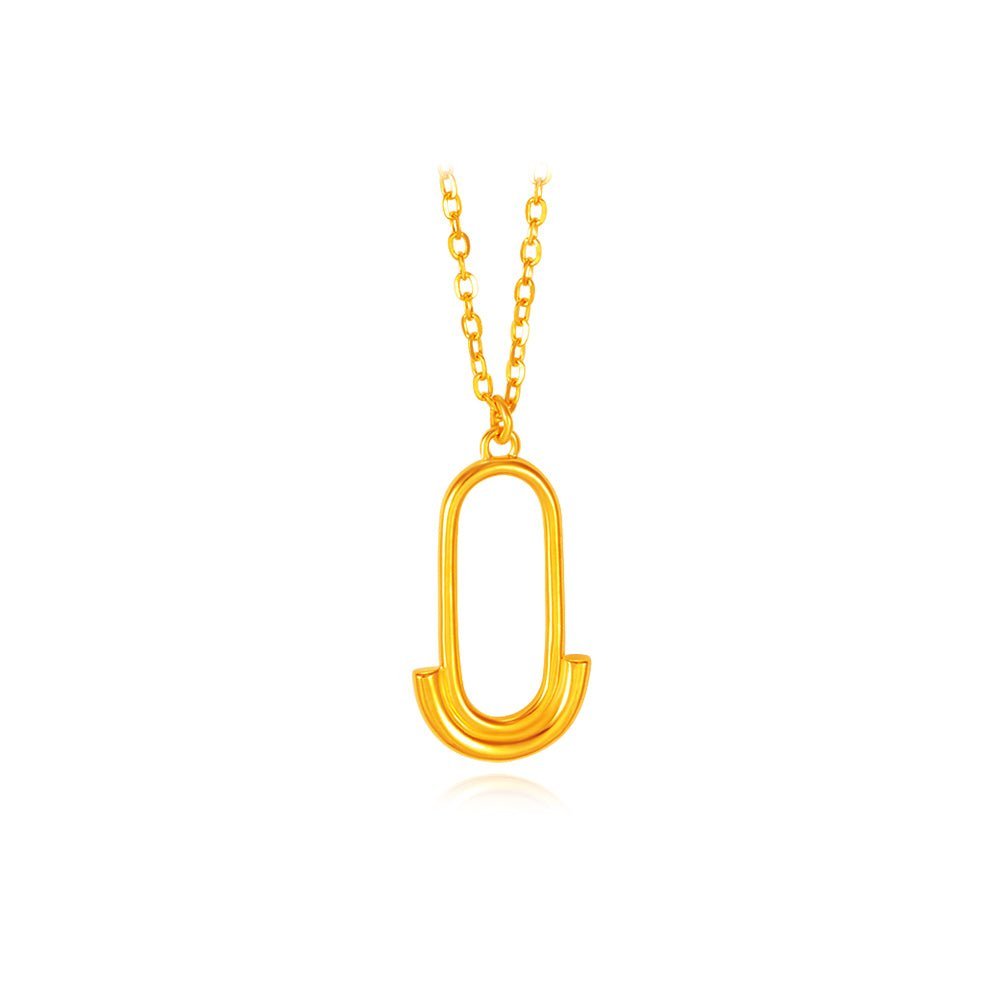 916 Gold Moda Clip Necklace