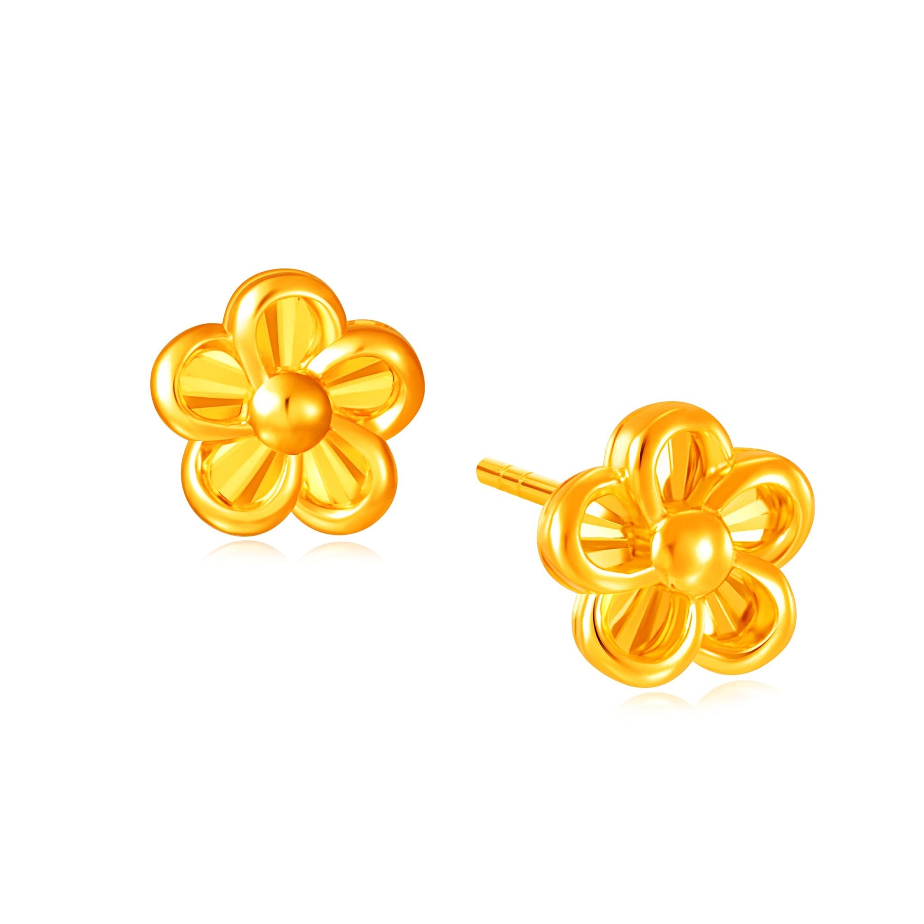 916 Gold Petal Kiss Earrings
