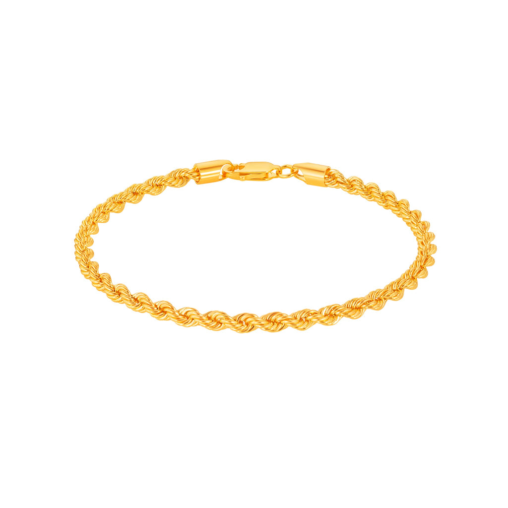 916 Gold Rope Bracelet - MoneyMax Jewellery