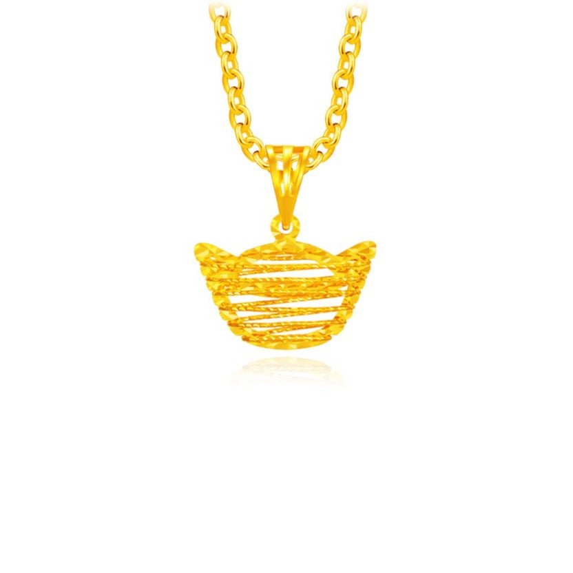 Banded Gold Ingot Pendant - MoneyMax Jewellery