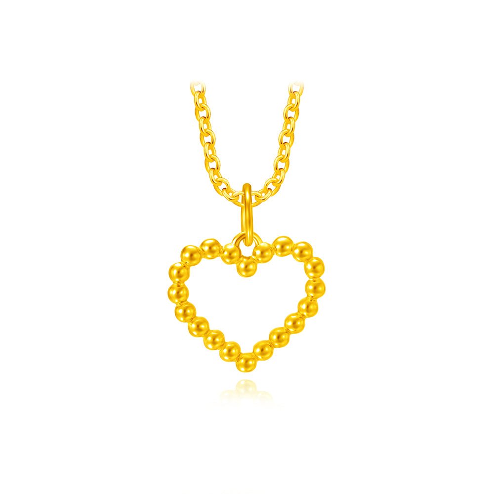Blissful Beaded Heart Pendant - MoneyMax Jewellery