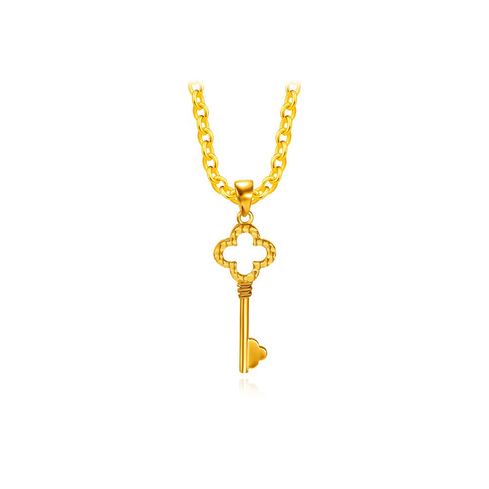 Blissful Golden Key Pendant - MoneyMax Jewellery