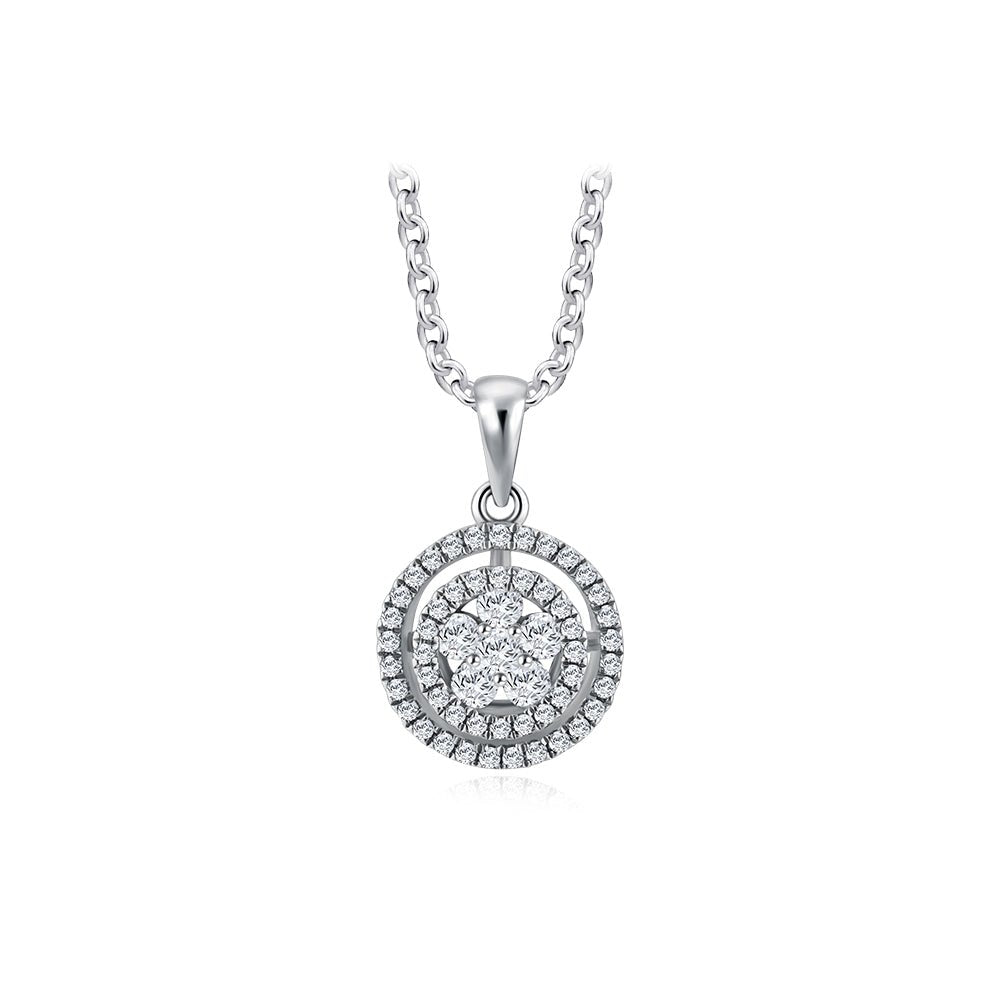 Clustered Diamond Pendant - MoneyMax Jewellery
