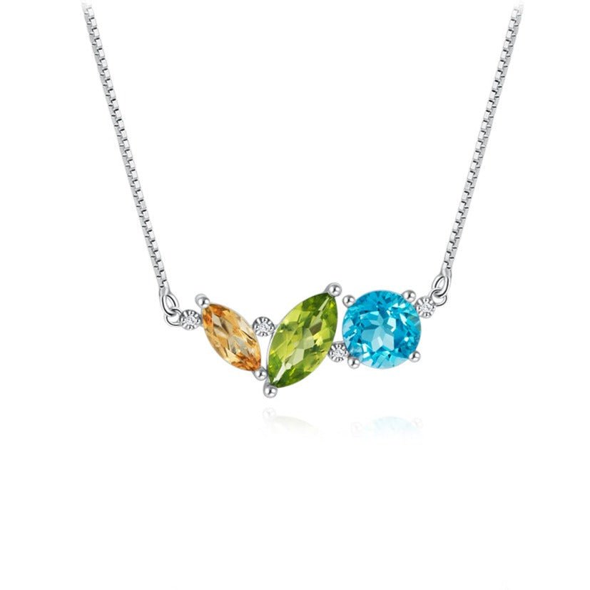 Coloured Gems with Diamond Necklace - MoneyMax Jewellery