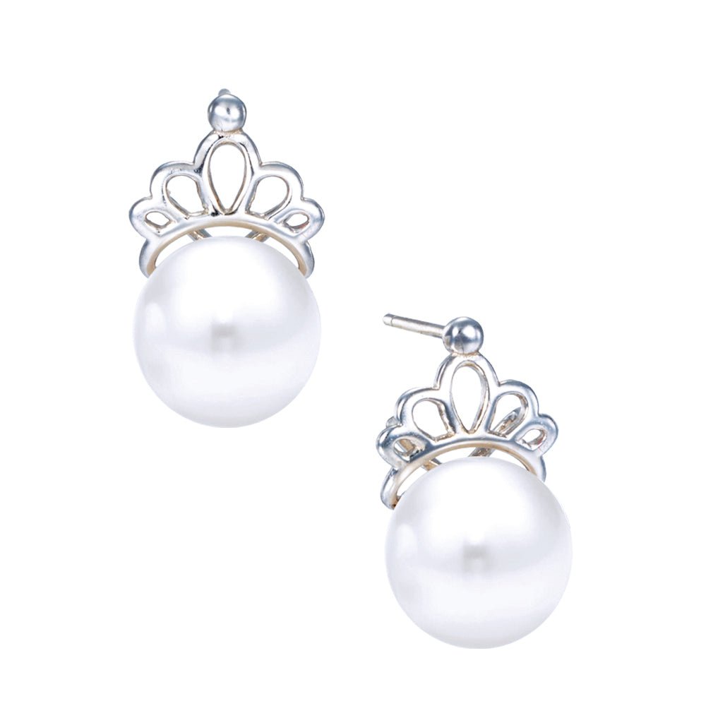 Crown Pearl Earrings - MoneyMax Jewellery