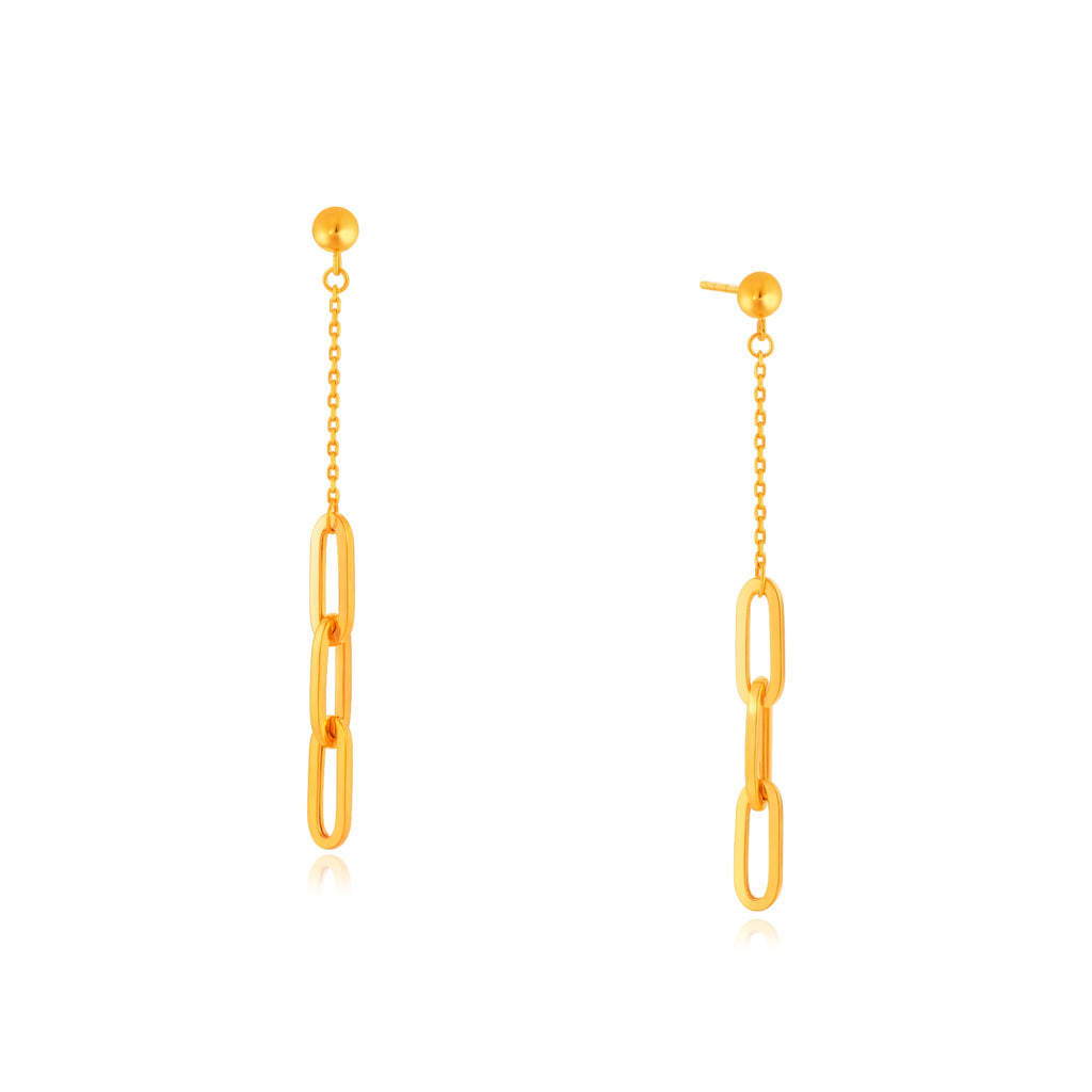 Dangling Links Earrings - MoneyMax Jewellery