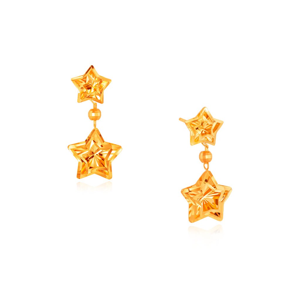 Dangling Stars Earrings - MoneyMax Jewellery