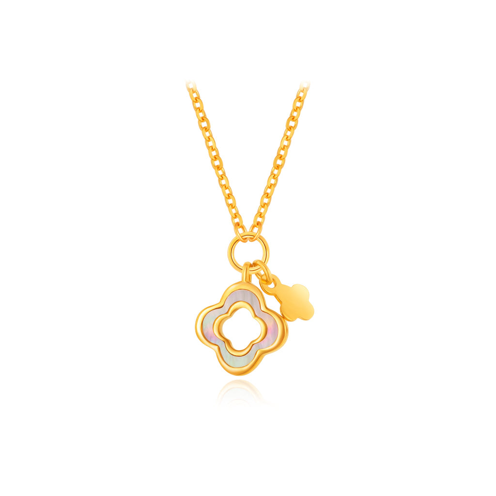 Double Clover Necklace - MoneyMax Jewellery