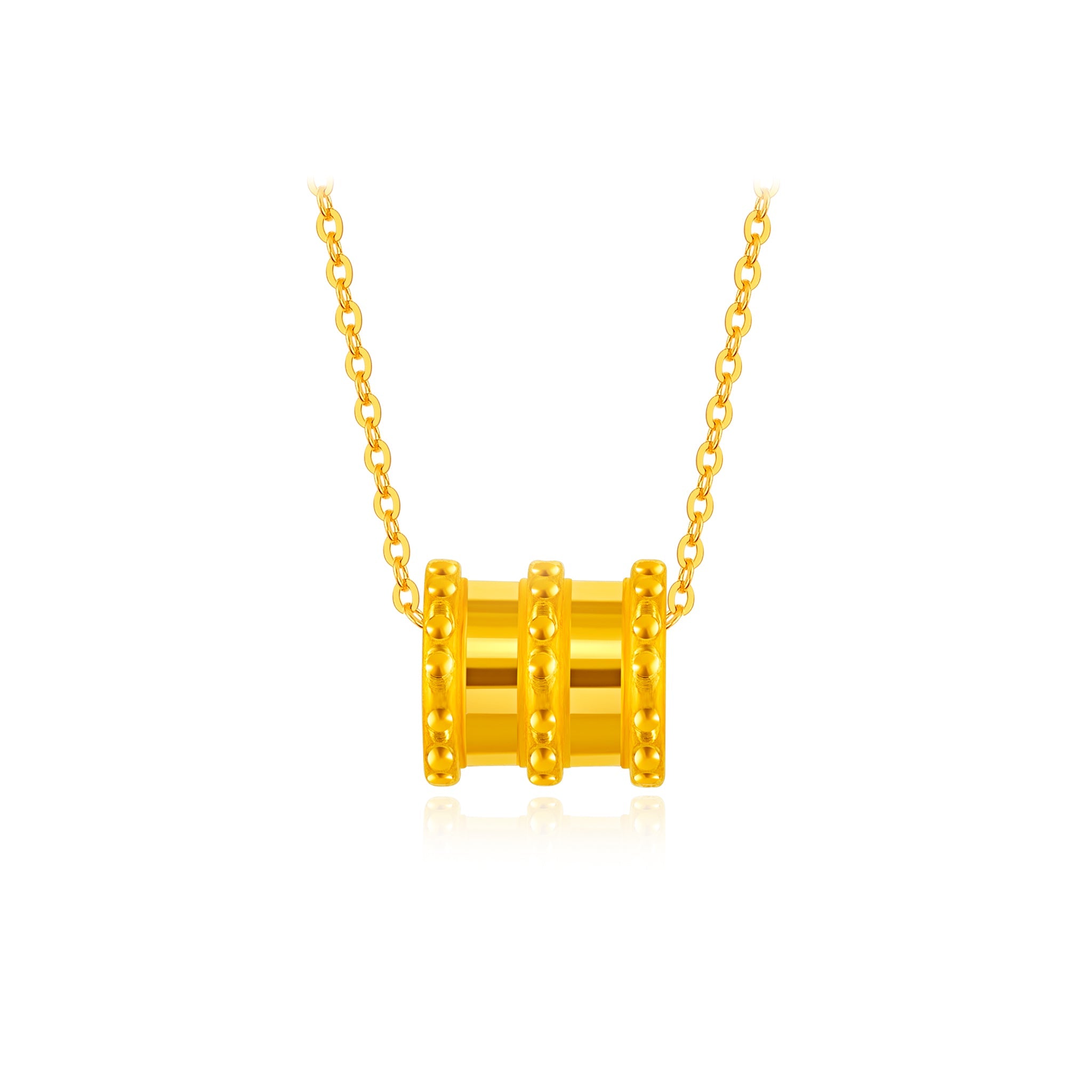 Gold Barrel Necklace