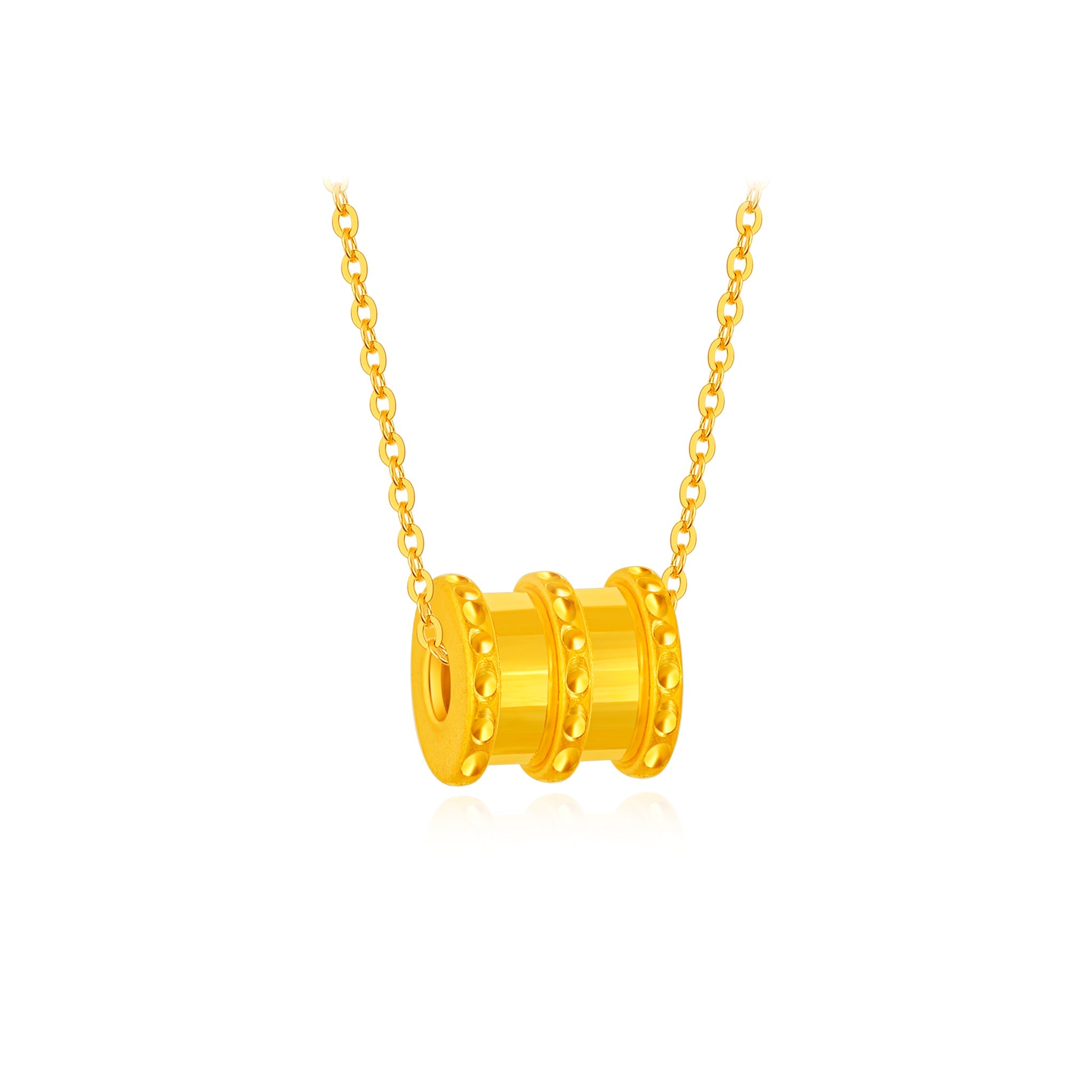 Gold Barrel Necklace