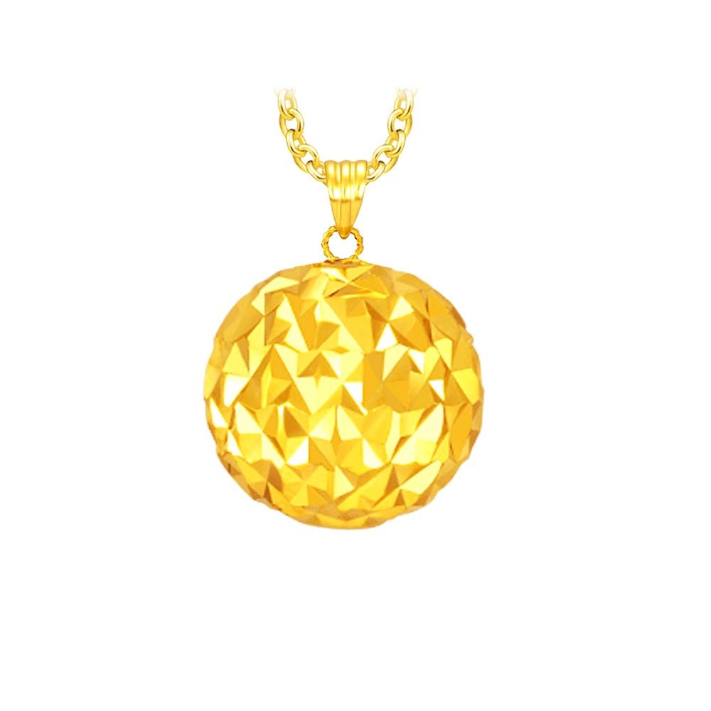 18K Golden Orb Pendant – MoneyMax Jewellery