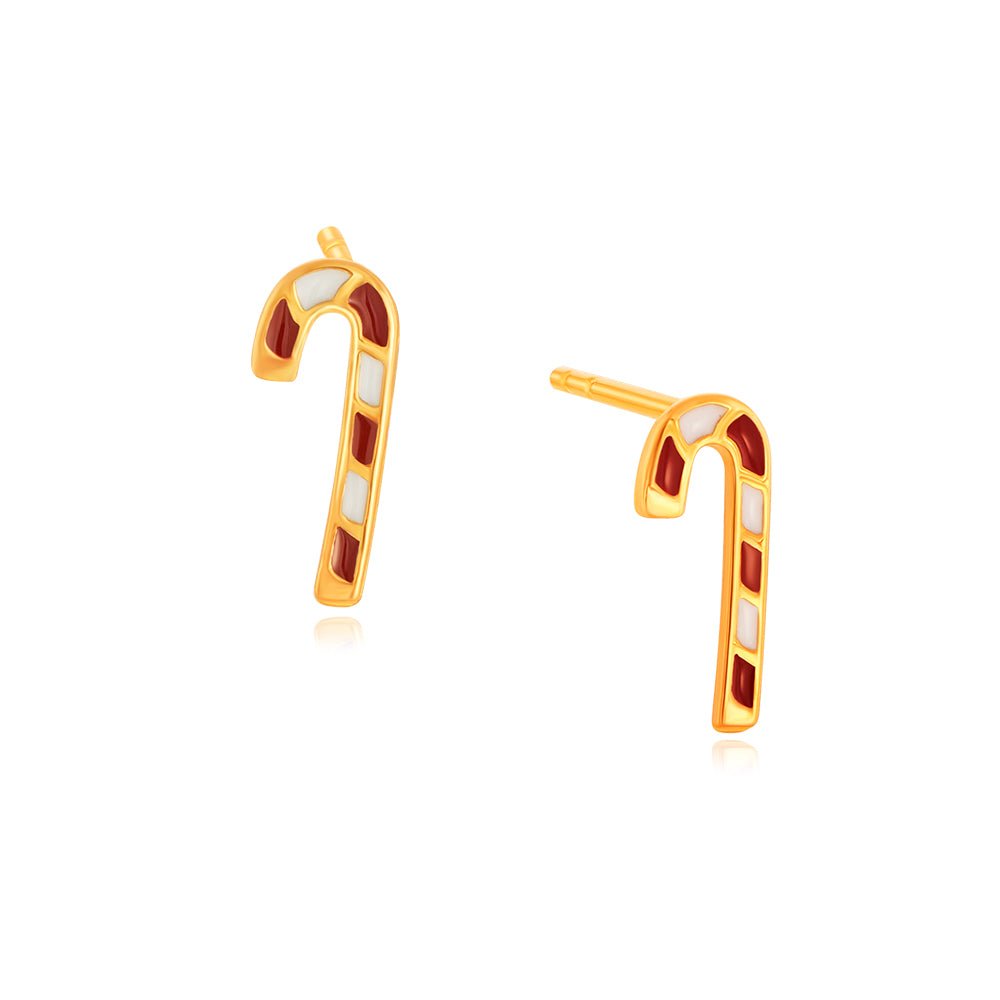 Mini Candy Cane Earrings - MoneyMax Jewellery