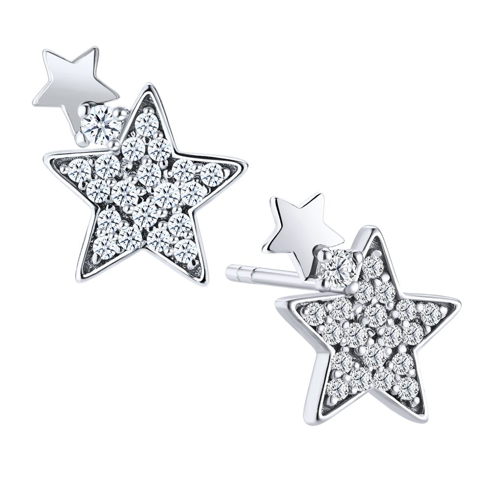 Moissanite Bright Star Earrings - MoneyMax Jewellery
