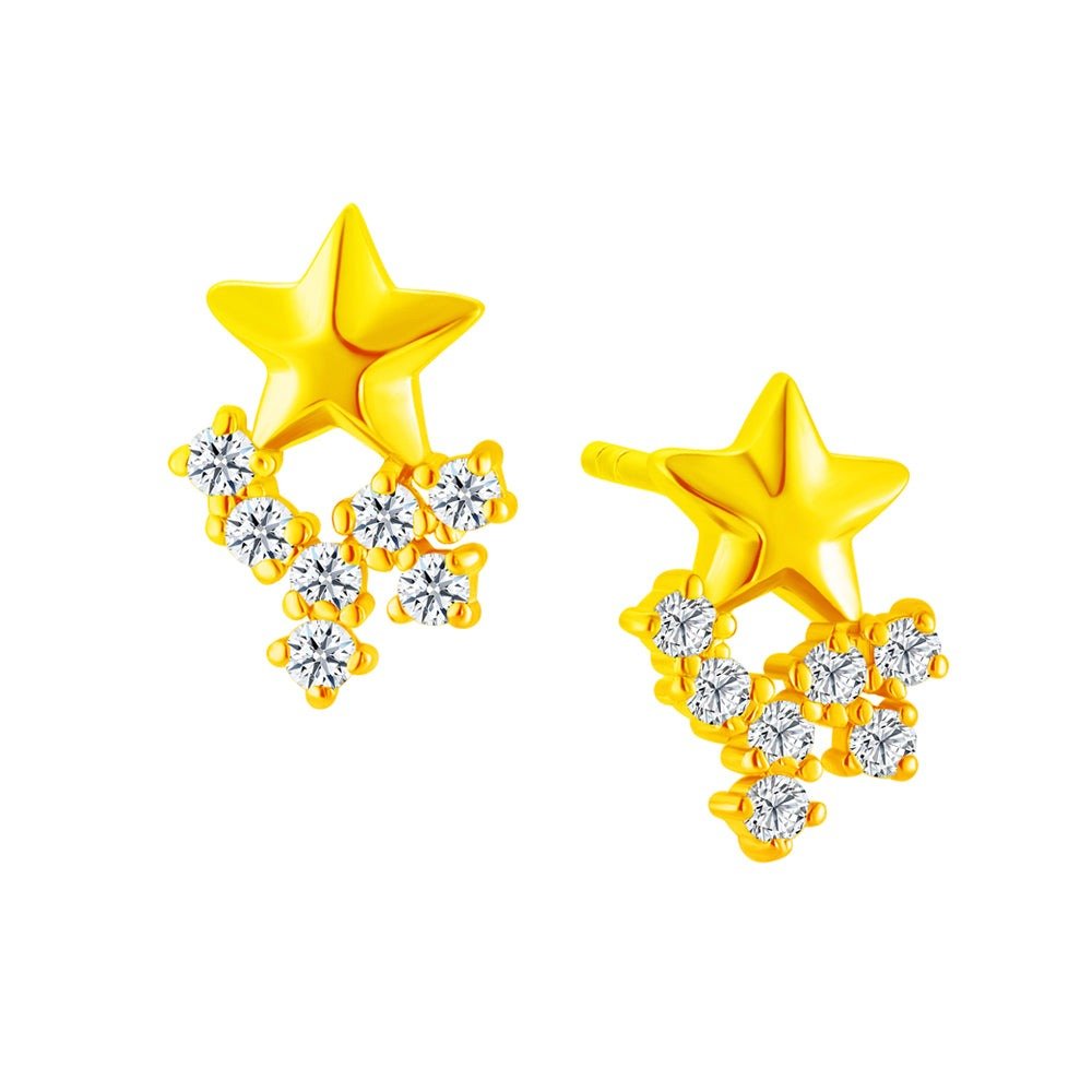 Moissanite Constellation Stars Earrings - MoneyMax Jewellery