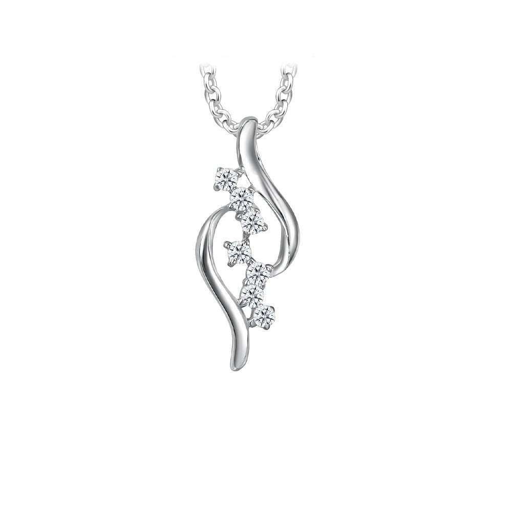 Moissanite Sparkle Swirl Pendant