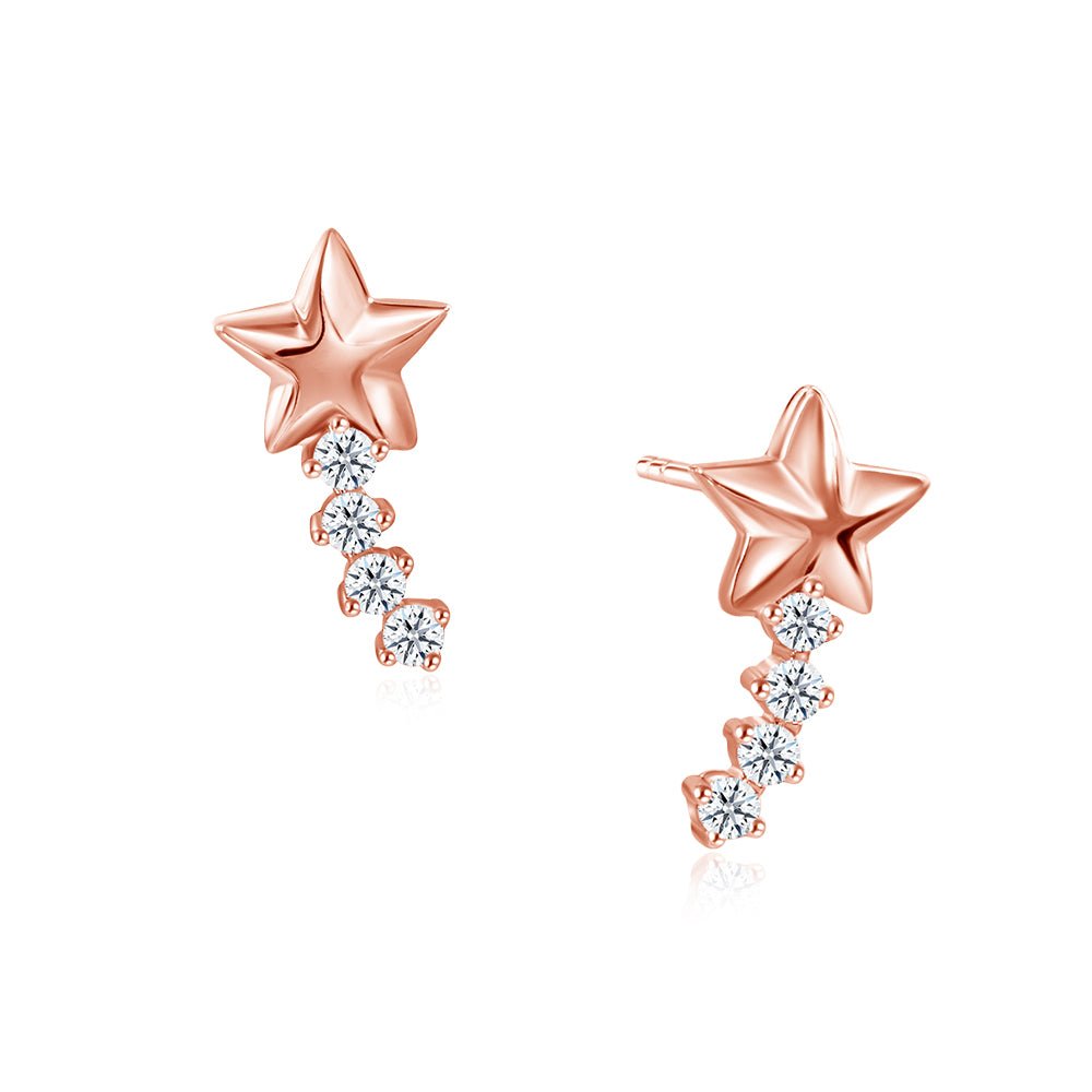 Moissanite Wishing Star Earrings - MoneyMax Jewellery