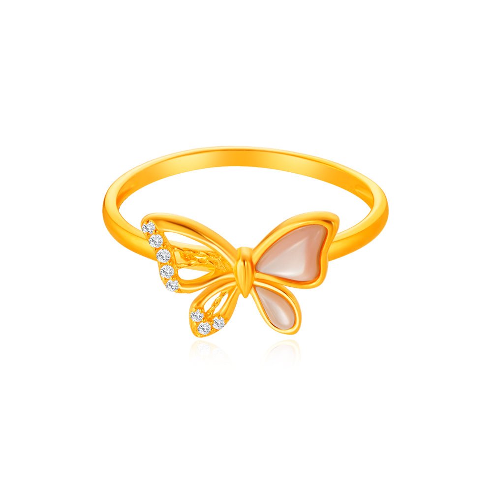 Mother of Pearl Butterfly Ring - MoneyMax Jewellery