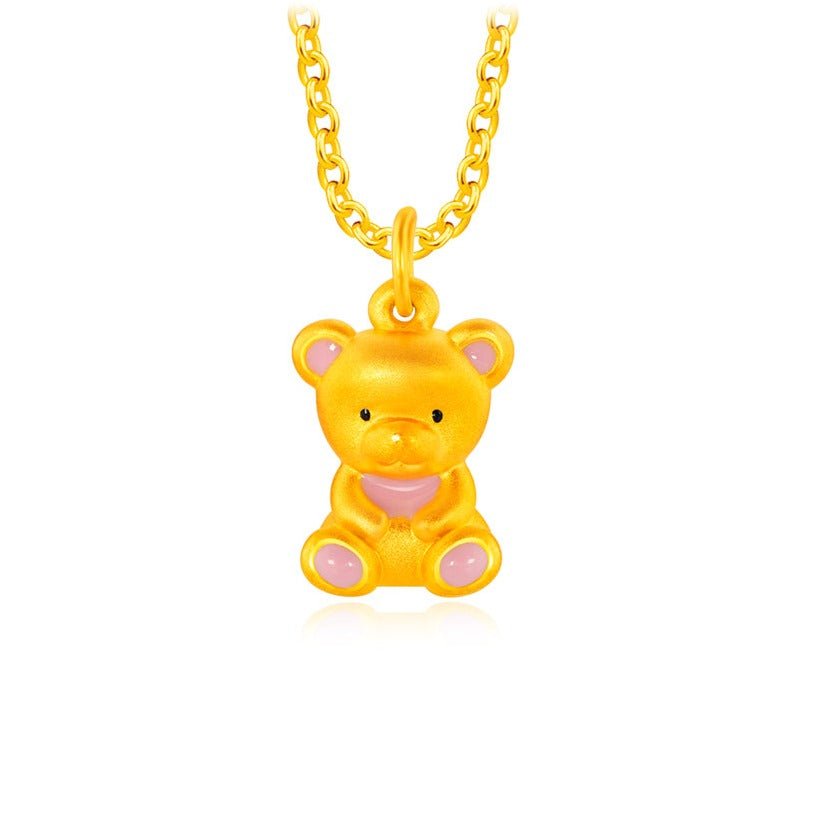 Pink Bear Pendant - MoneyMax Jewellery