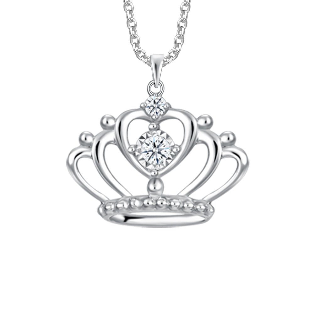 Queen Crown Diamond Pendant - MoneyMax Jewellery
