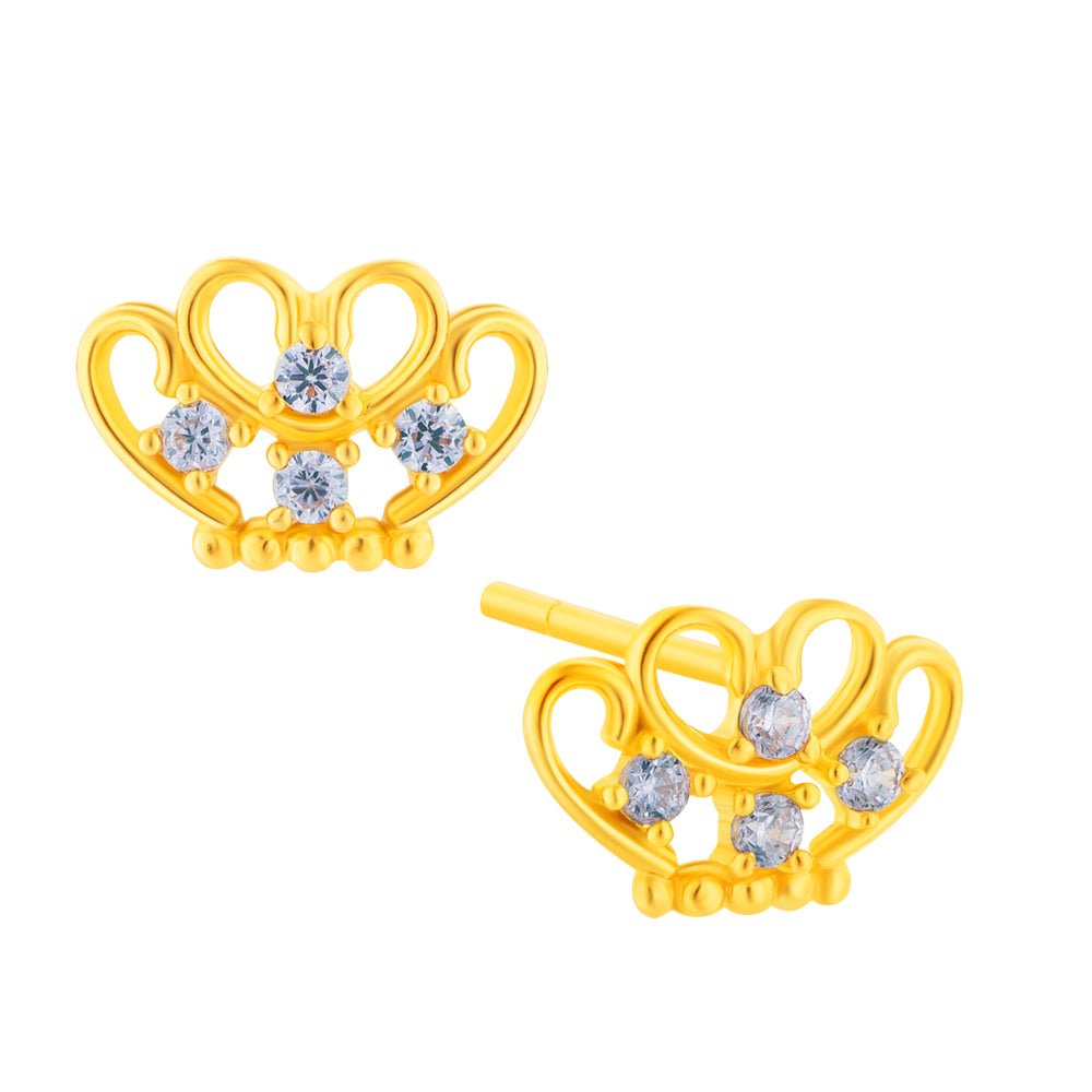 Queen Crown Earrings - MoneyMax Jewellery