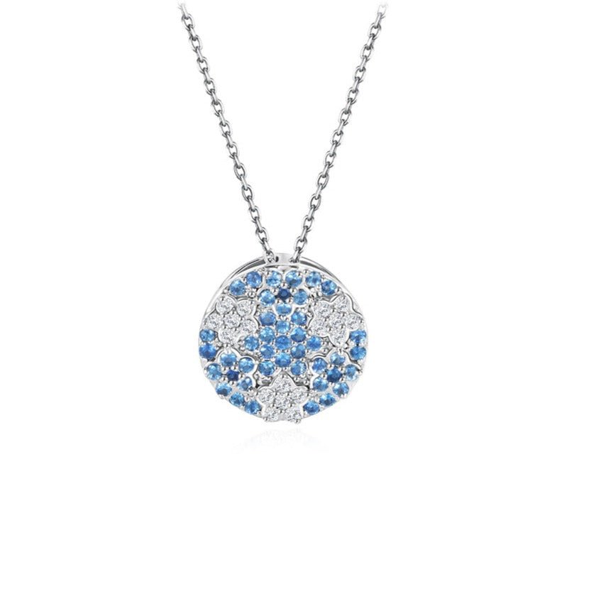 Sapphires Gem Medallion Necklace - MoneyMax Jewellery