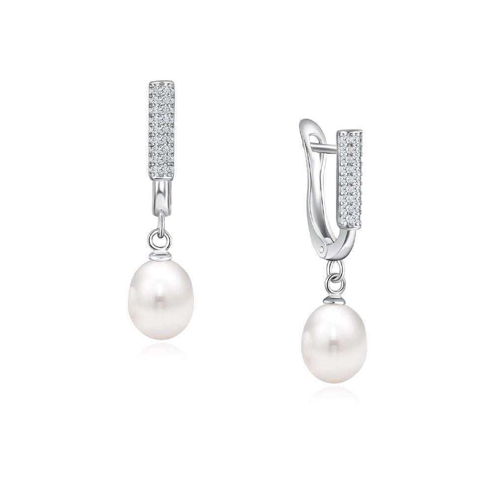 Sleek Chic Pearl Earrings - MoneyMax Jewellery