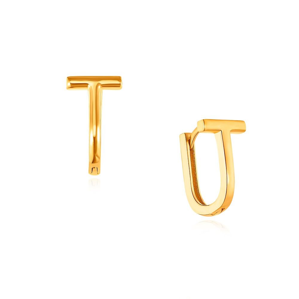 T Hoop Earrings - MoneyMax Jewellery