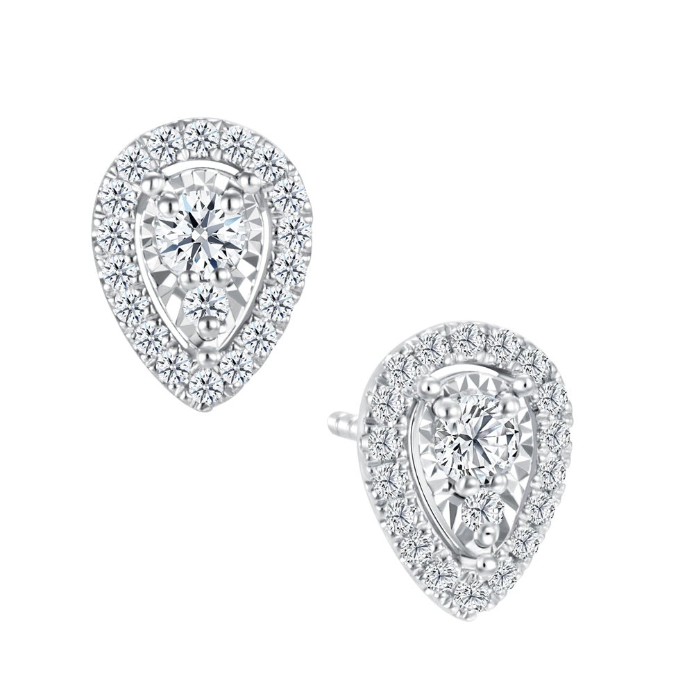 Teardrop Diamond Earrings - MoneyMax Jewellery